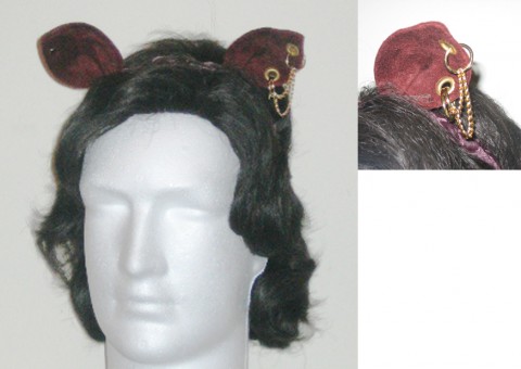 Leather ears with studs Pirate cat!